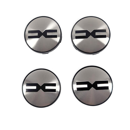 4pcs nabencappen dacia silber-schawrz
