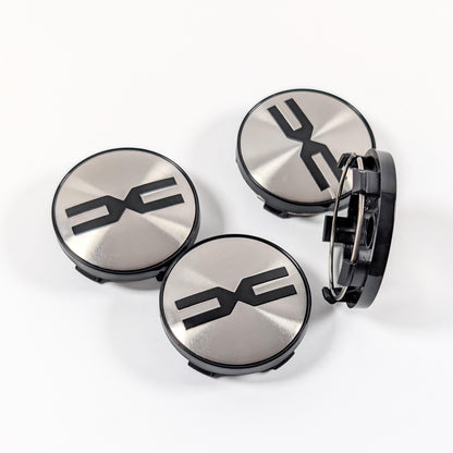 Dacia Nabendeckel 60mm neues Logo DC Link Rückseite Klemmung