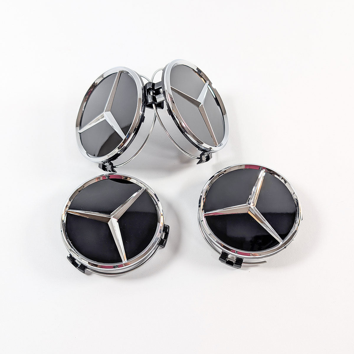 4er Set Radmittenkappen für Mercedes-Benz, Maße 75/71,8mm, ideales Zubehör für das optische Fahrzeug-Tuning