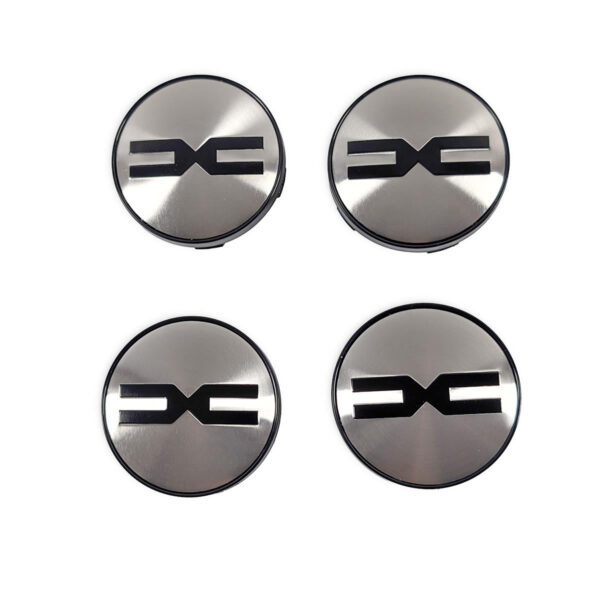 4pcs nabencappen dacia silber-schawrz