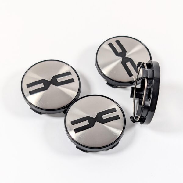 Dacia Nabendeckel 60mm neues Logo DC Link Rückseite Klemmung