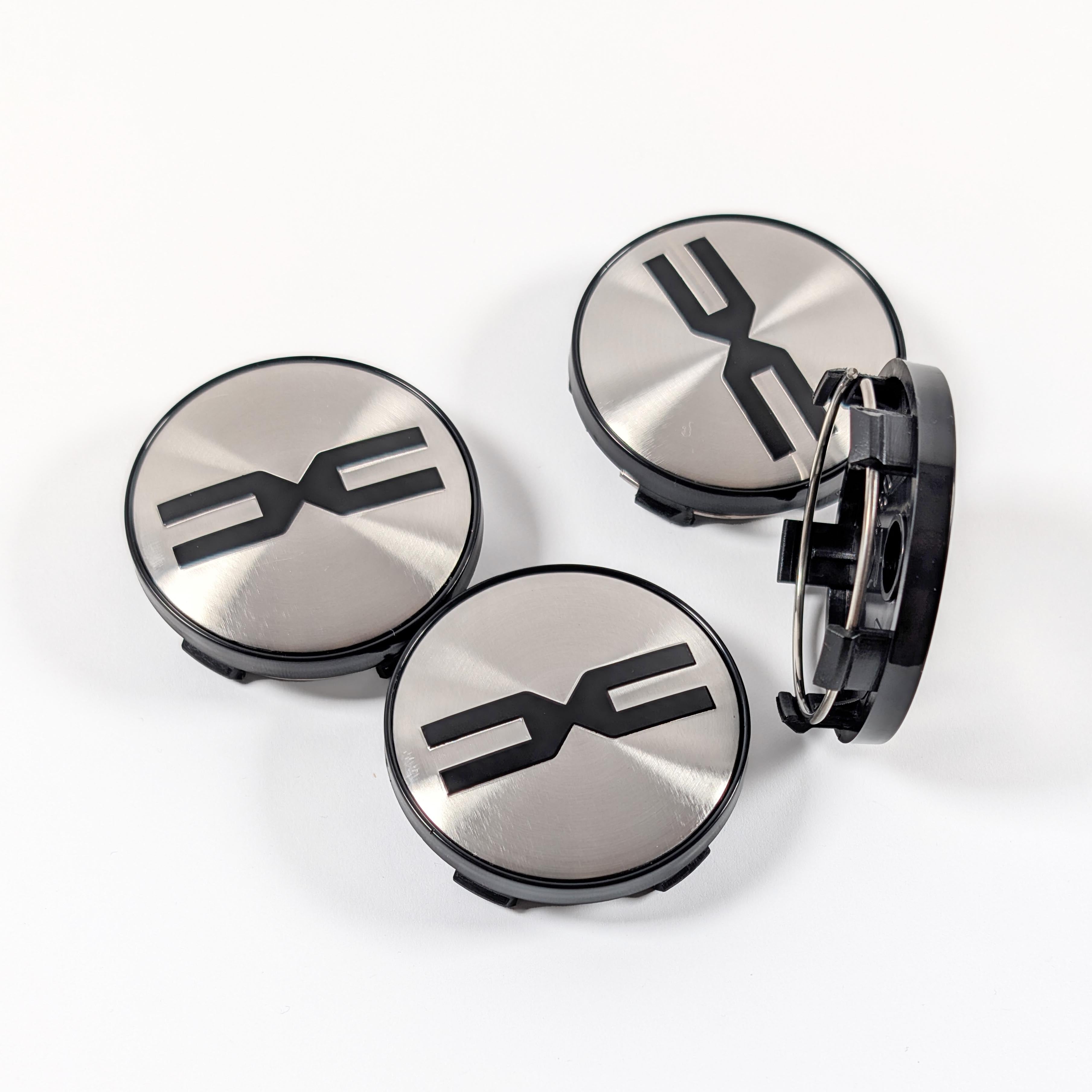 Dacia Nabendeckel 60mm neues Logo DC Link Rückseite Klemmung