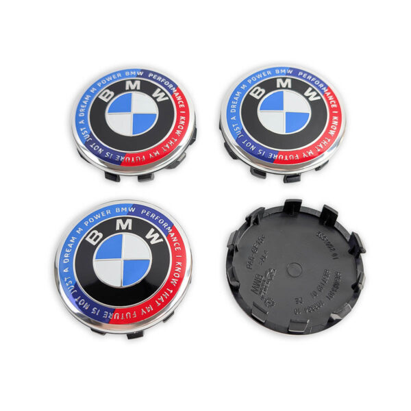 BMW M Power Nabendeckel 56mm – Vorder- und Rückseite