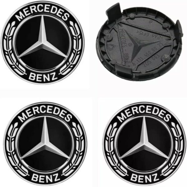 Nabenkappen schwarz für Mercedes