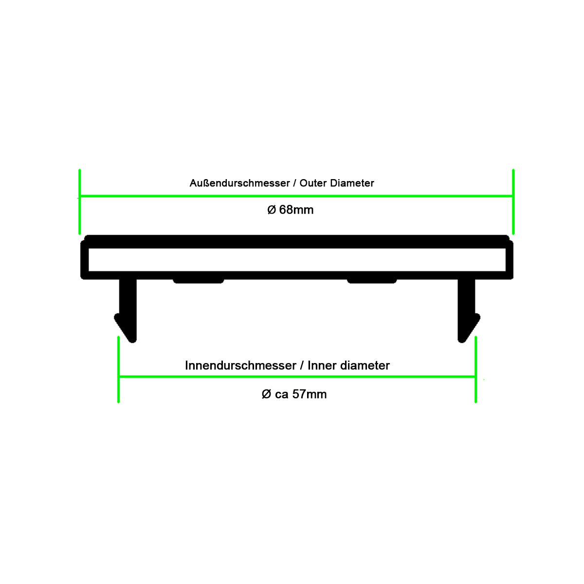 4x Audi Nabenkappen 69mm Grau | 4B0601170A
