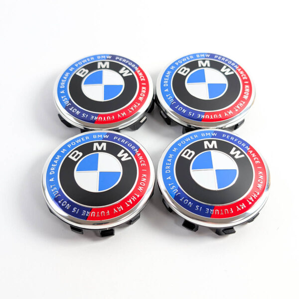 BMW Nabenkappen 56mm M Power 50th Anniversary – Frontansicht Set