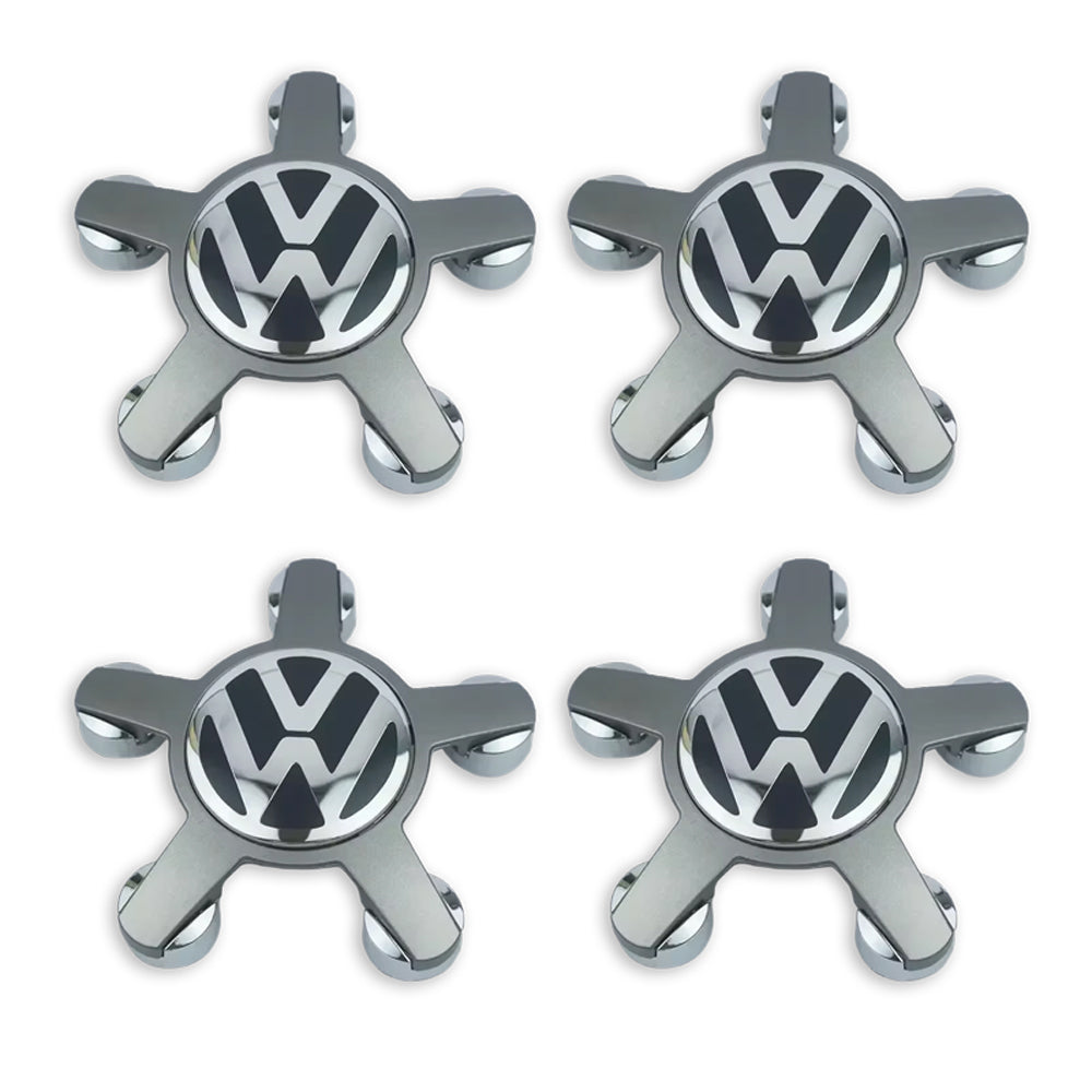 VW Nabenkappen 135mm für Umbau von Audi Felgen auf VW Grau