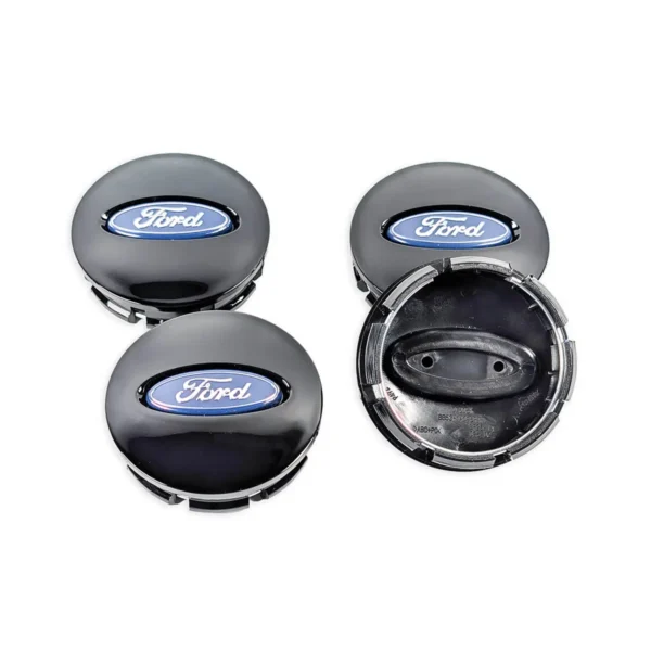 Detailansicht Rückseite und Clips der Ford Nabendeckel 65mm zur Montage.