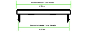 nabenkappen abmessungen 60 exterior und ca 57mm innendurschmesser