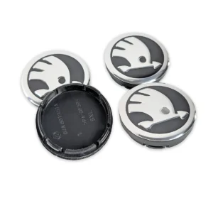 Rückseite Skoda Radnabenabdeckung 56mm mit Teilenummer 5JA601151A.