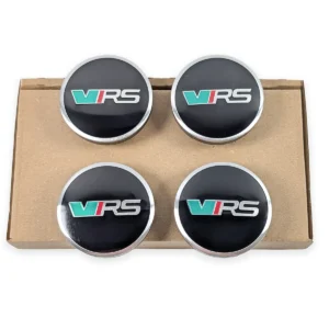 Skoda vRS Design Nabenkappen 56mm für sportliche Alufelgen Set.