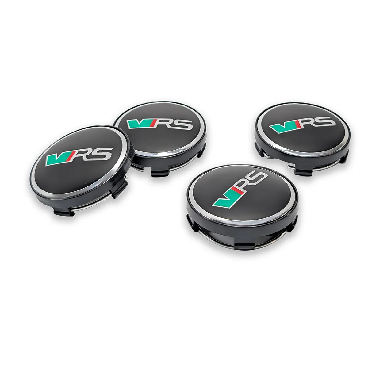 Nabendeckel 60mm für Skoda VRS – Schwarz Silber Felgendeckel 4er Set – Bild 2