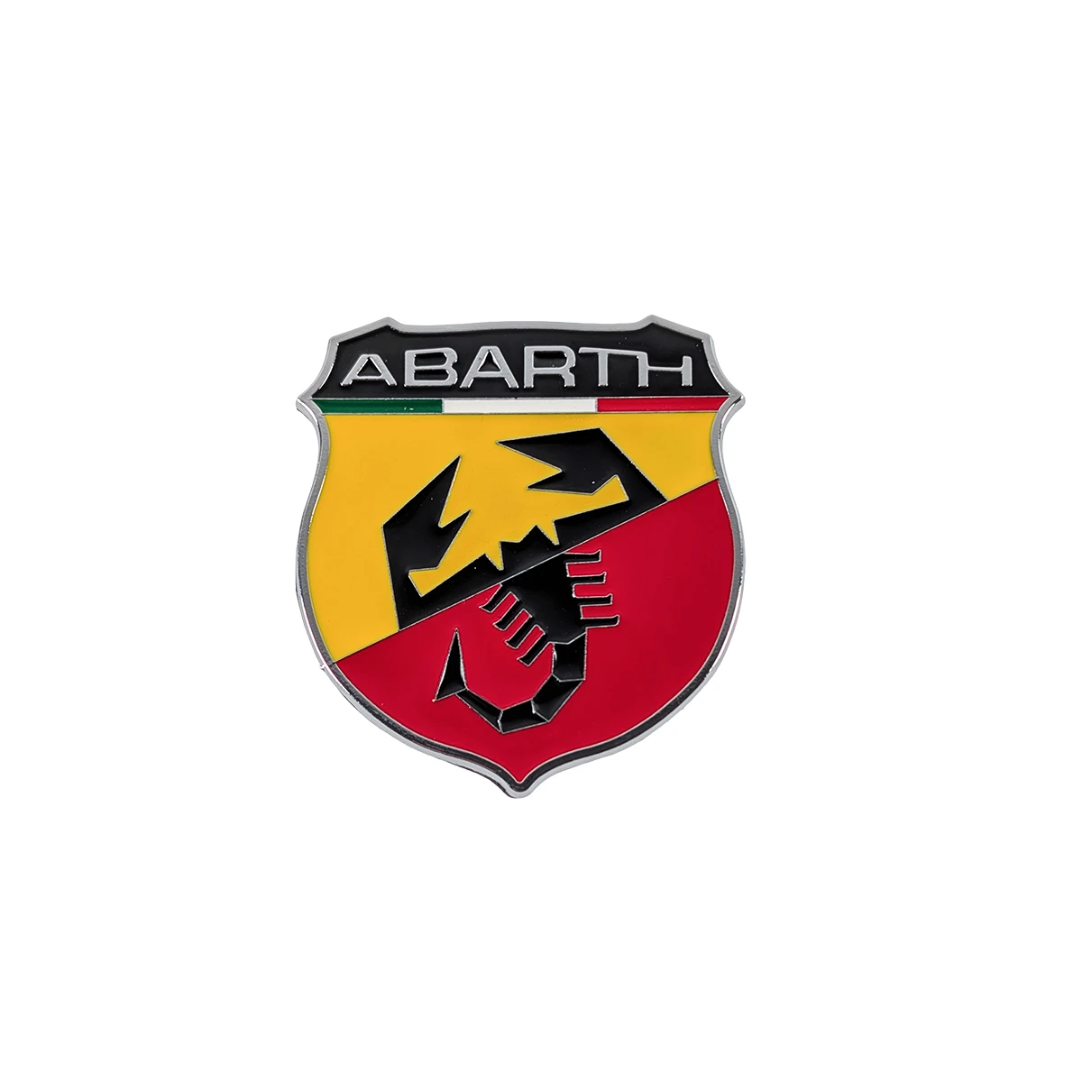 Abarth Emblem Aufkleber aus Metall in 3D-Optik für Tuning-Felgen