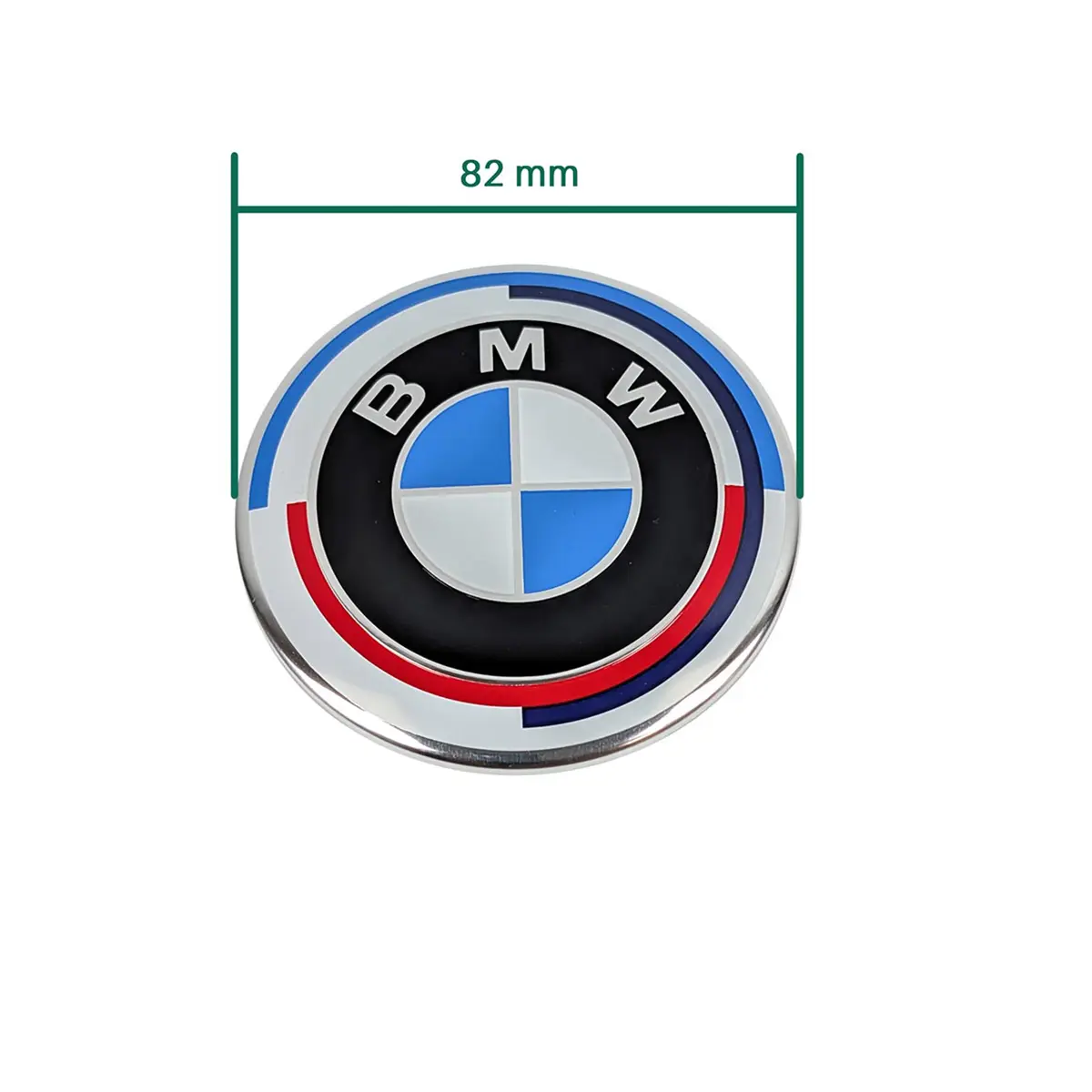 BMW M 50Jahre Plakette Emblem 82mm Motorhaube Heckklappe | 3-Pin Jubiläums-Edition – Bild 2