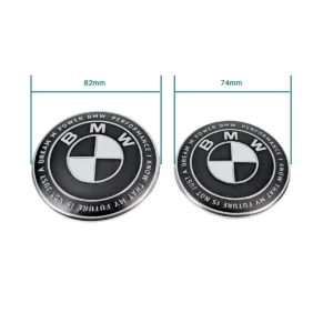 BMW Emblem Set Embleme schwarz weiß 82 74 mm bmw M power