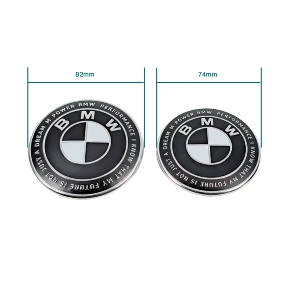 BMW Emblem Set Embleme schwarz weiß 82 74 mm bmw M power