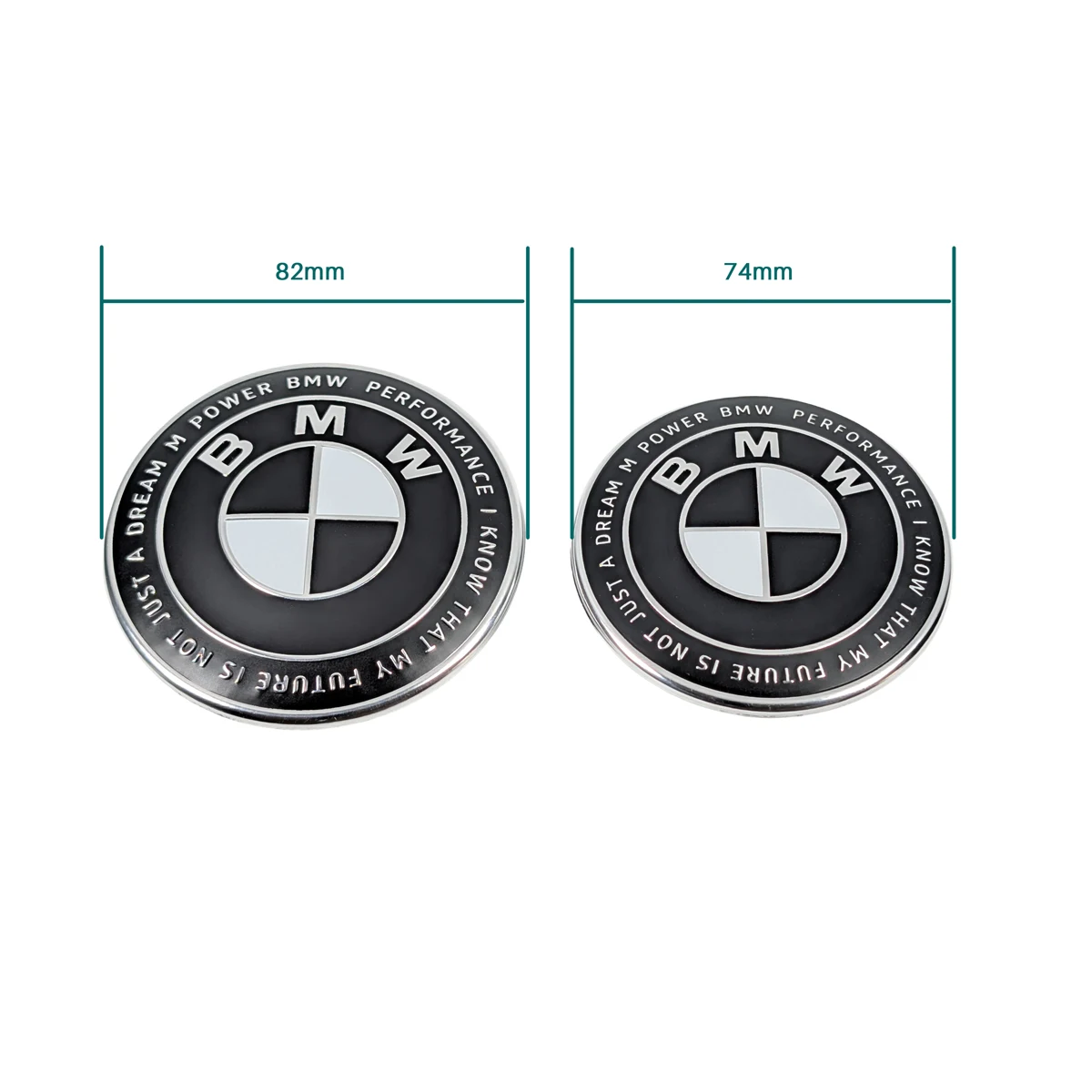BMW Emblem Set Embleme schwarz weiß 82 74 mm bmw M power
