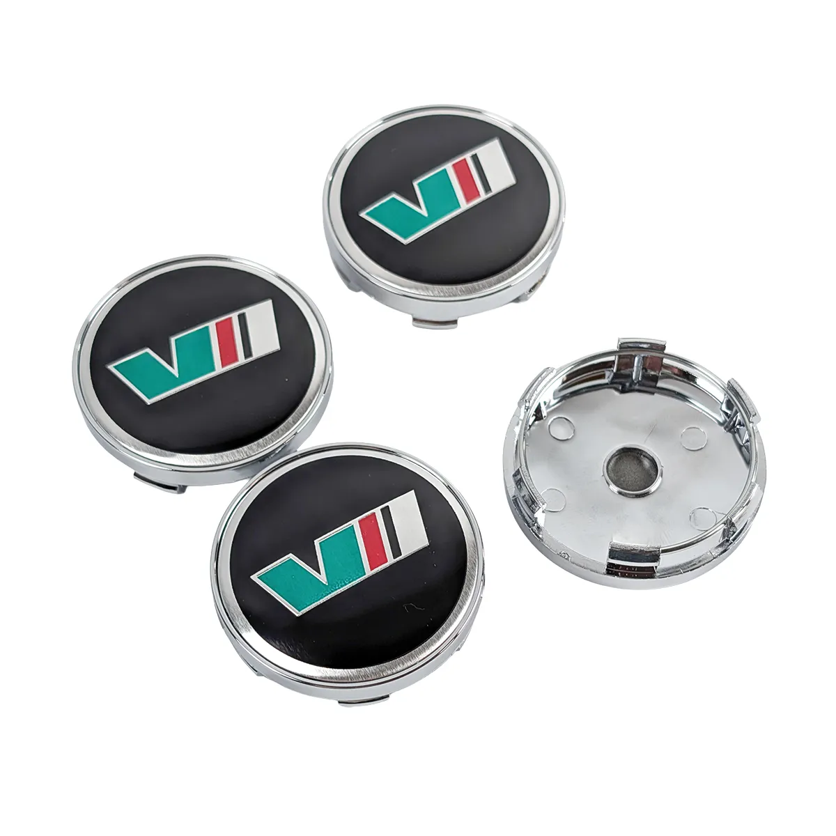 Skoda Nabenkappen 60mm Radnabenabdeckung Chrom Rückseite