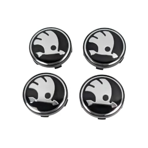 Skoda Nabenkappen neu logo Design 60mm im detailreichen 4er Set