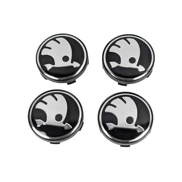 Skoda Nabenkappen neu logo Design 60mm im detailreichen 4er Set