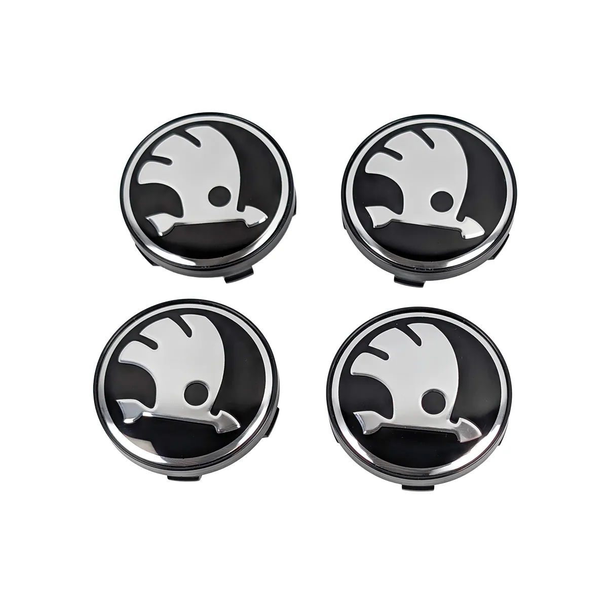 Skoda Nabenkappen neu logo Design 60mm im detailreichen 4er Set