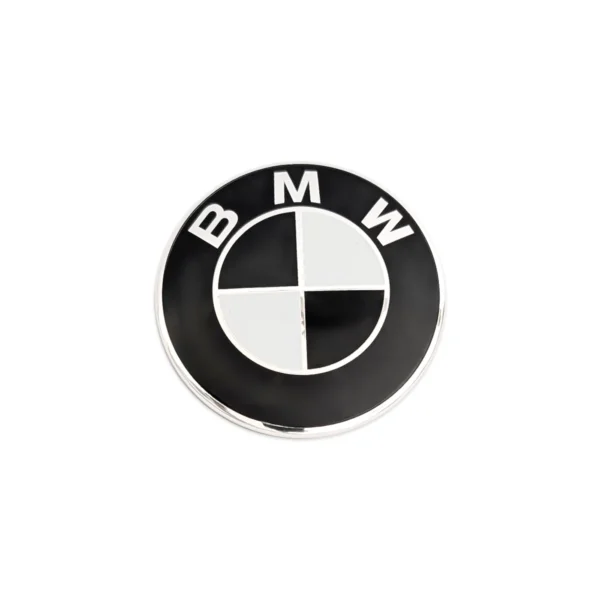 Emblem 74 mm Schwarz-Weiß für BMW – Vorderansicht