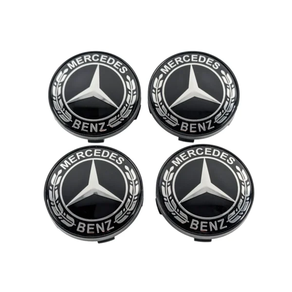 4 Stueck Felgenkappen 60mm New Black Edition fuer Aluraeder