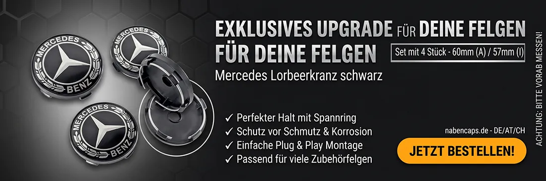 nabenndeckel set für mercedes benz 60mm banner