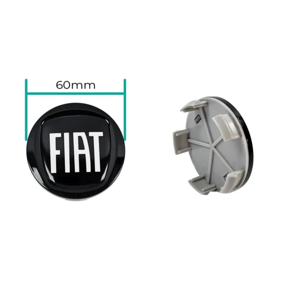 Nabendeckel für Fiat Ducato 60mm mit Halteklammern und Maßangabe