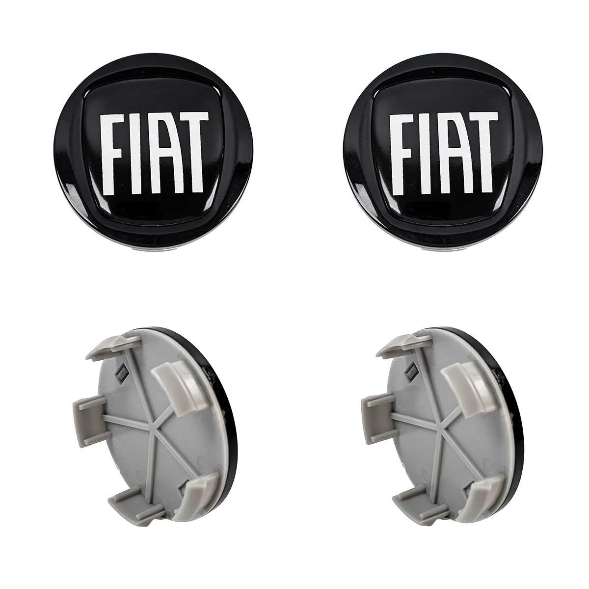 4x Nabendeckel für Fiat Ducato 60mm in Schwarz Glänzend 1358877080