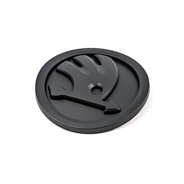 Skoda Emblem 90mm in Schwarz Matt .