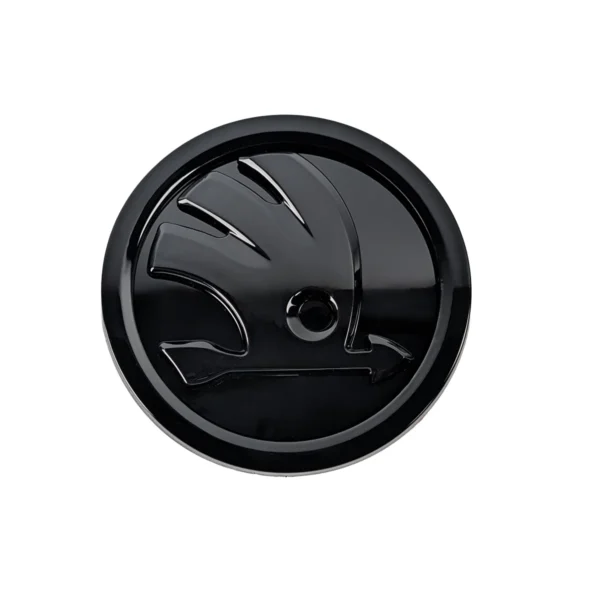 Skoda Emblem 90mm in Schwarz Glanz Klavierlack Optik