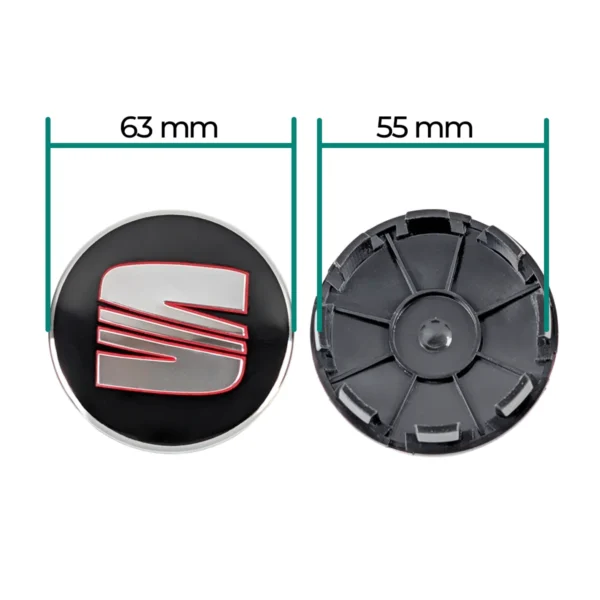 Nabendeckel 63mm passend für SEAT Maße 63mm außen 55mm innen