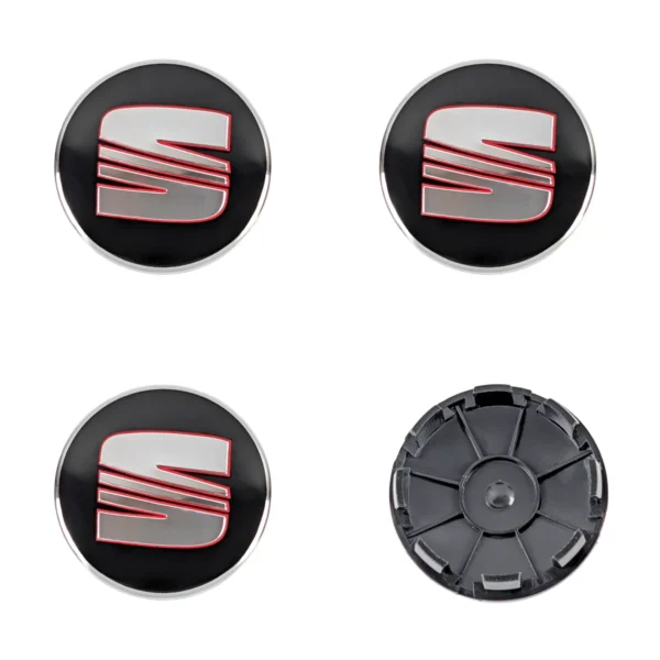 Felgenkappen Set 63mm mit stabiler Clip Befestigung Rückansicht